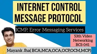 ICMP | Internet Control Message Protocol | ICMP In Hindi | Error Messaging Services | Ignou bcs041