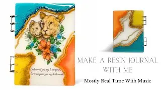 Make a Resin Notebook with me! Silent Vlog Music Mix #Resin #Notebook #artistHandmadeJournals