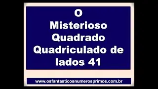 O misterioso quadrado quadriculado de lados 41