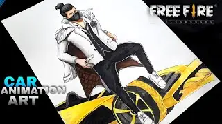 FF CAR ANIMATION DRAWING || FREEFIRE BUNDLE DRAWING || KAKU ARTS