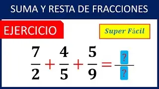 Suma de 3 fracciones heterogéneas (diferente denominador)