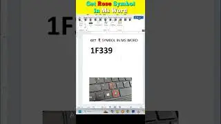 ROSE 🌹 SYMBOL IN WORD 