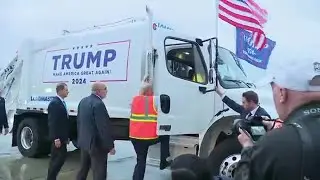 Donald Trump in garbage truck claps back at Biden's controversial comment
