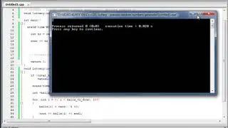 32. Lottery   pseudo random numbers generator--C++ From Beginner to Expert