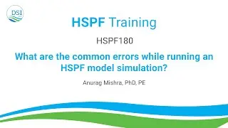 HSPF180: What are the common errors while running an HSPF model simulation?