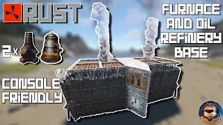 RUST Dual Furnace/Oil Refinery Base (Console Friendly) - Boog's Bases