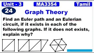 Discrete Mathematics |MA3354 |Graph Theory|Eulerian Graph in Tamil | Anna University 8 Mark Question
