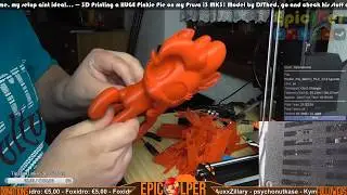 Stream #28 - 3D Printing an EVEN BIGGER Pinkie Pie! - Last Few Stream Minutes