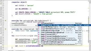 Video 10:  Android SQLite Database in Kotlin