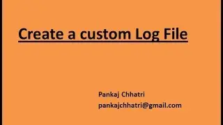 36. Create custom Log File in AEM