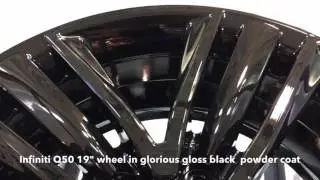 2015 Infiniti Q50 19 Inch Wheel Powder Coated Gloss Black Wheel Repair Phoenix