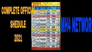 prize bond schedule 2021 | Draw Schedule Prize bond (2021)