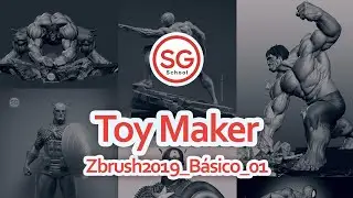 Introdução básico do Zbrush2019  #01/03 - Toy Maker - Criação de figura de ação