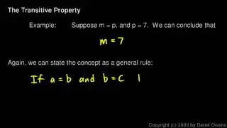 Algebra 1  2.01c - The Transitive Property