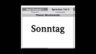 A1 Sprechen Teil 2 | A1 Speaking examination 