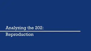 Analyzing the 202: Reproduction