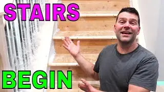 VINYL STAIRWAY TO HEAVEN - Getting started on our stairs!