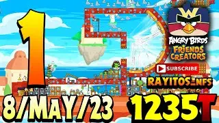 Angry Birds Friends Level 1 Tournament 1235 Highscore POWER-UP walkthrough