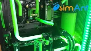 Игровой ПК с водяным охлаждением (СВО - Кислотный зеленый) - Watercool PC Acid Green