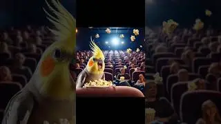 Tiel is watching a movie #birds #cockatielsing #cute #parrot #funny #pets #shorts