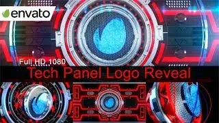 ⚡ Tech RED Panel Logo Reveal ⚡ AFTER EFFECTS TEMPLATE animation