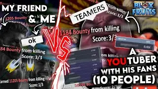 YOUTUBER THROWS TANTRUM WHILE LIVE AFTER LOSING 10V2 | Roblox Blox Fruits