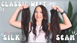 BELLAMI HAIR EXTENSIONS REVIEW WITH THIN HAIR!! Classic Weft vs. Silk Seam