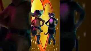Танец Кота и Кошки / Танцующий Кот в сапогах #shorts
