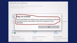 How to fix page not available your IT administrator has limited access to some areas of this App