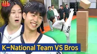 [Knowing Bros] ＂Is This What an Oly*pic Athlete Does?＂ Judo Breakfall vs Taekwondo Kicking Game 🤣