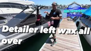 Fixing a Boat Detailing Disaster: Removing Excess Wax from the Interior! 🚤🧼