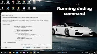 Running dxdiag command
