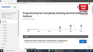 Programming for Everybody (Getting Started with Python) Coursera All week solutions