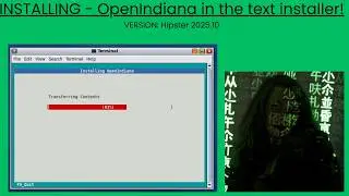 I am installing OpenIndiana with the Text installer - OpenIndiana Hipster 2025.10