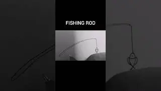 drawing fishing rod simple 