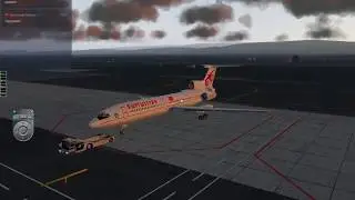 X-Plane 11 Tu-154M (тест ухода на второй в автоматическом заходе)