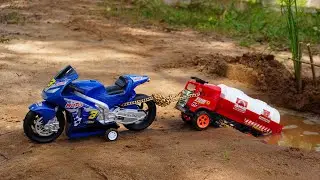 Fire Truck and Garbage Truck Accident Pulling Out Spots Bike 🏍️🚚 Truck  Video | Jcb Video 