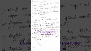 M. com II semester  international business important questions