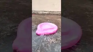 slow mo water balloon 🎈 since amazing experiment 🔥 #shorts