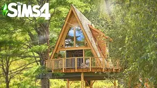 A-FRAME TREEHOUSE: Curb Appeal Recreation ~ Sims 4 Speed Build (No CC)