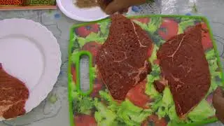 Готовим шницель из мраморной говядины