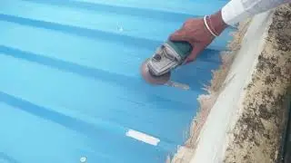 Preparing the sheet roof for installing adhesive based solar structure