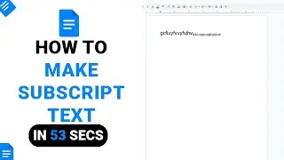 How to Make SubScript Text on Google Docs [NEW]