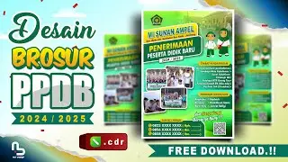 Desain Brosur PPDB Sekolah Tahun 2024 / 2025 - Banner PPDB (FREE CDR) - 