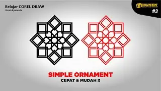 How to make Simple Islamic Ornaments ‼️ Cara Cepat buat ornament di #coreldraw