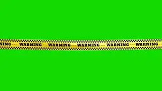 Warning Police Line 1080p 60fps / Greenscreen HD for Vlogs