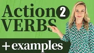 Learn 25 COMMON ACTION VERBS in English with sample sentences 2 | Learn basic English
