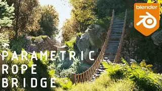 Parametric Rope Bridge for Blender 3.0 - Geometry Nodes Tutorial