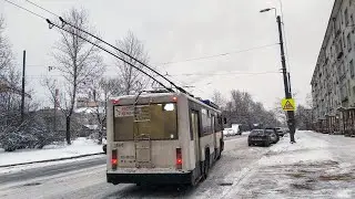 Троллейбус, маршрут №48 БТЗ-52768Т б.1868 (06.01.2023) Санкт-Петербург