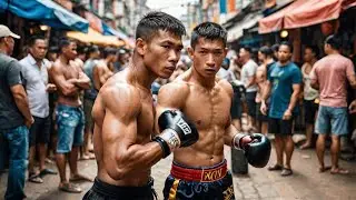 Muay Thai Meets Kickboxing at the Market 😳🔥. Anyone can try